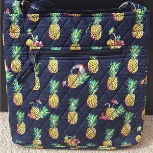 Vera Bradley Navy Pineapple Shoulder Bag